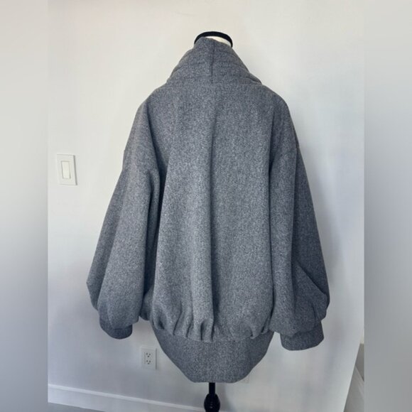 Vivian Shyu Oversized Grey Draped Bomber Kimono Coat – Size M - Picture 10 of 16